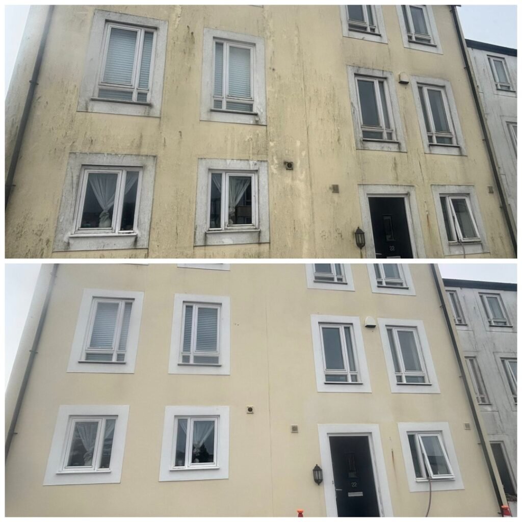 Render cleaned before and after